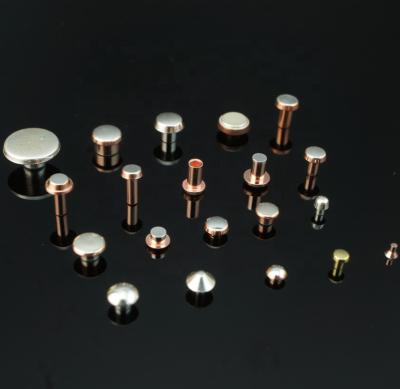 China Many Kinds New Brand New AgNi Electrical Wall Switch Base Copper Bimetal / Trimetal Silver Contact Switches Silver Contact Rivets for sale