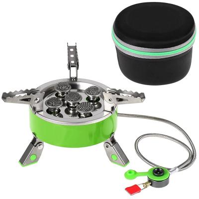 China Aluminum Alloy Hot Sale Gas Camping Stove Small Mini Cooker Camping Picnic Hiking Cookware 9800W for sale