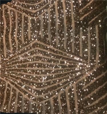 China 3MM Sequin Embroidery Anti-Static Fabric for sale