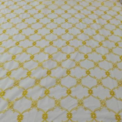 China CC-21-175 HIGH QUALITY CURTAIN AND FABRIC in BASECHARIN-YARN waterproof VOILE EMBROIDERY for sale