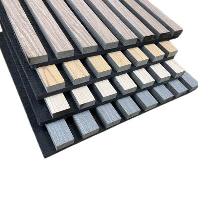 China Modern soundproof slat wood wall panels for interior wall decor wood slats wall panels for sale