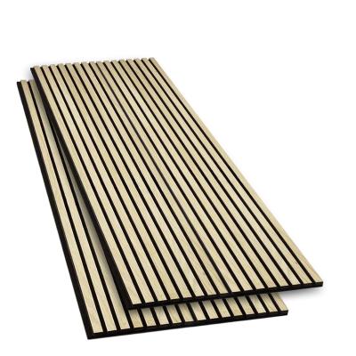 China Modern soundproof wall panels wood slats akupanel soundproof Acoustic Slat Wood Wall Panels for sale