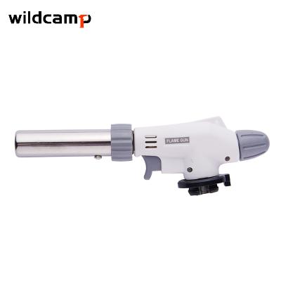 China Kitchen Flame Lighter Wildcamp Flame Gun Cooking Grilling Meat And Cake Delicious Food Rotate 360 Degrees for sale