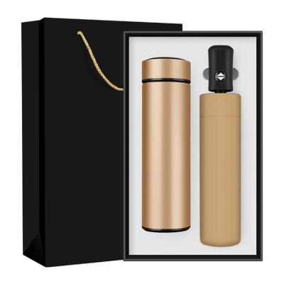 China Presentation Gift Set 2023 Current Items Umbrella Luxury Promotional Corporate Flask Vacuum Gift Box For Business Gift Set For Men And Women for sale