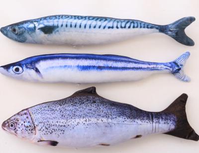 China New Year's Gift Velvet Stocked Stocked Cat Fish Toy For Cats for sale