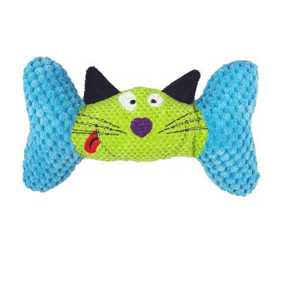China Eco Friendly Viable Cat Face Squeaky Dog Toy Plush Toy from Accessori for sale
