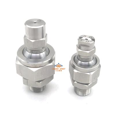 China Construction works Brass Stainless Steel Ball Joint Adjustable Swivel Connect Water Wash Cone Spray Nozzle Jet Nozzle/Clean Flat Fan Full for sale