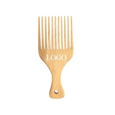 China Amazon Hots LOGO Mens Wooden Detangling Comb Custom Hair Afro Pick Comb For Travel for sale