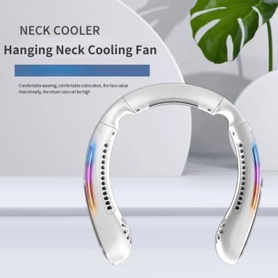 China Hanging Neck Fan 2022 3 Speed Fan 3600 Rechargeable Bladeless Leafless Neck Fan Mini Portable USB 3600 mAh Fan for sale