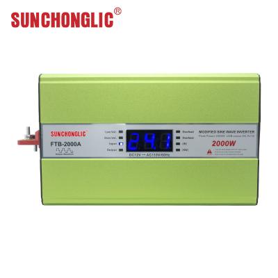 China 2000 W aangepaste omvormer van het net zonne-energieomvormer 12vDc tot 110vAc 60hz Te koop