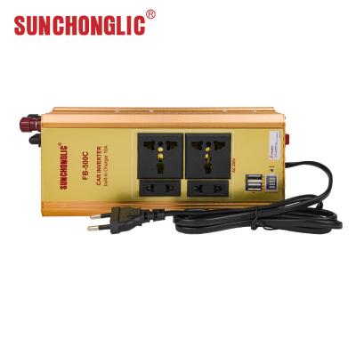 China 500va Gemodificeerde sinusgolf auto-omvormer stopconverter met oplader 12v tot 220v Te koop