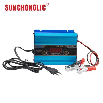 China 12v 10A AGM GEL Battery Charger Lead Acid Car 3 Stage Automatic Battery Charger for sale