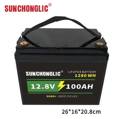 China Recreational Vehicles 12.8V 100Ah LiFePO4 Battery Energy Efficiency Convenient for sale