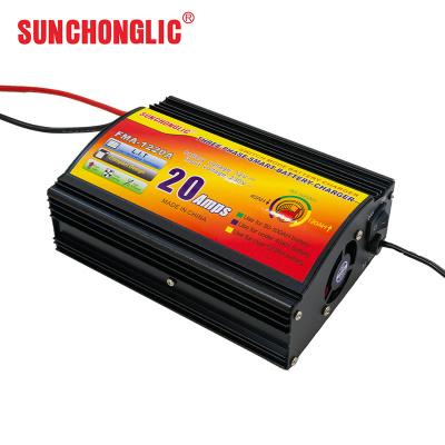 China AC 220V AGM GEL Battery Charger Four Step 12v Lead Acid Battery Charger Portable for sale