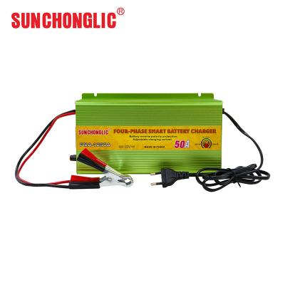 China Multi Stage AGM GEL Battery Charger 12V 50A Temperature Compensation for sale