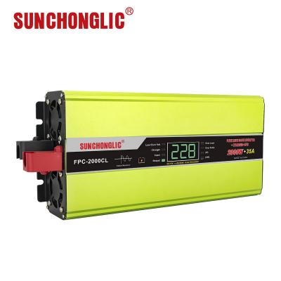 China 12v 220v 2000w Ups Charger Inverter Emergency Lighting Sine Wave UPS Inverter for sale