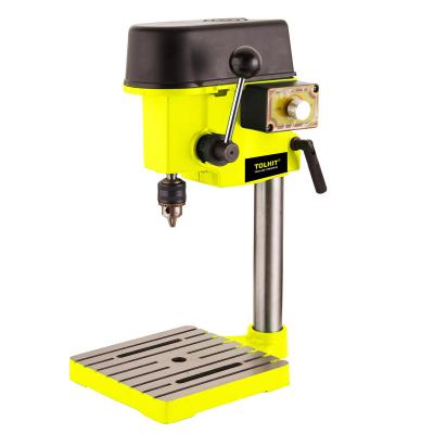 China Steel/Wood/Metal Soft Variable Speed 100w DIY Hobby Craft Machine Tools TOLHIT 220-240v 6mm Industrial Electric Mini Bench Drill Press for sale