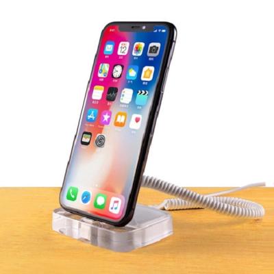 China Shops EAS Security Holder Retail Acrylic Cheap Mobile Phone Charging Anti Theft Alarm Display For Xiaomi for sale