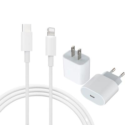 China Mobile Phone For iPhone 12/13/14 Fast Charger 2 Pack 20W Type-C Fast Charger Block 1m Cable With 3ft PD Cable Compatible With iPhone 14 Set en venta