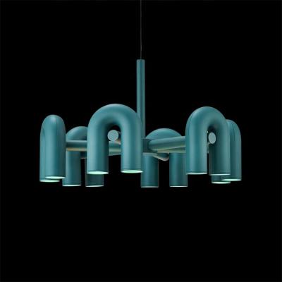 China New Art Postmodern Design U Shape Lighting Fixtures Metal Creative Pendant Lamp JY9322 for sale