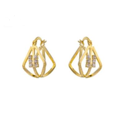 China Gift of Love Featuring Zircon Stones 925 Sterling Silver Gold Huggie Earrings Hypoallergenic Gold Plated Earrings Women for sale