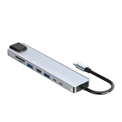 China USB 3.0 Hub 8 Ports USB Hub Splitter High Speed Data Transfer Ports Fast Charging Intelligent Charging Data Transmission + HUB with TYPE c for sale