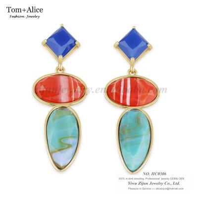 China Fashion Creative Design Europe and America New Gold Earrings Fashion Hanging Earrings for sale