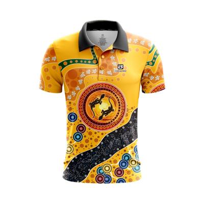China Anti-Wrinkle Custom All Over Sublimation Printing Native 100% Polyester T-shirt Polo Print for sale
