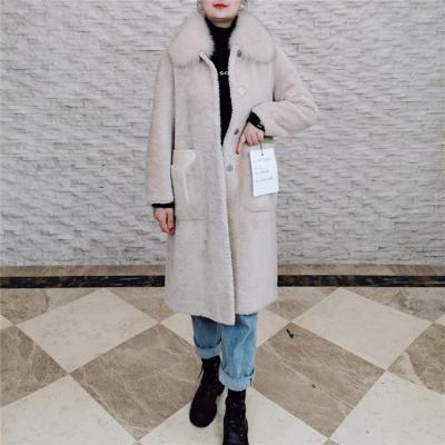 China YIWES Breathable Women Plain Dyed Breathable Long Sleeves Coat Ladies Jacket Wool Coat for sale