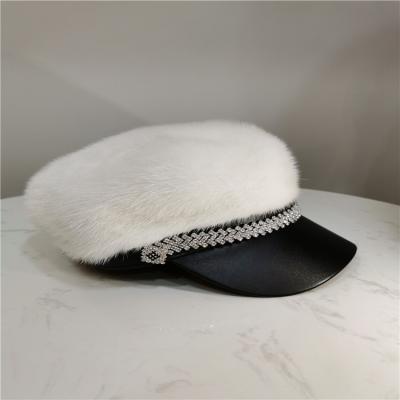 China Wholesale Good Quality Original Fashion Mink Fur Lamb Leather Customized Hat COMMON for sale
