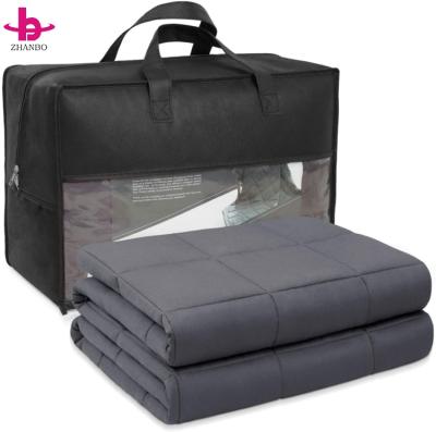 China Amazon Hot Selling Therapy Aids Comfortable Sleep Relieve Stress 7/10/15/20/25 Pound Weighted Blanket for sale