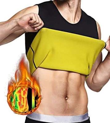 China Best Selling Thermal Burning Waist Trainer Vest Men's Neoprene Compression Sauna Body Shaper Shapewear Tank Top Weight Loss Waist Trainer Wholesale for sale