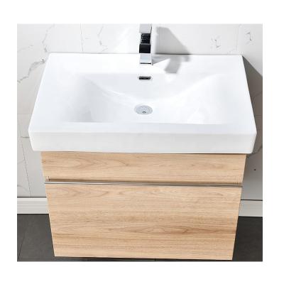 China Factory Direct Environmental Friendly PVC Vacuum Modern Finish MDF Design Sink Basin Vanity Bathroom for sale