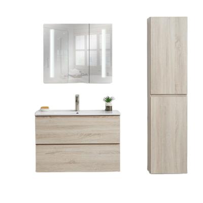 China China factory wholesale modern wall mount mirror vanity cabinet with sink for sale