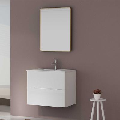 China Simple Designs Wall Mount Double Sink Bathroom Mirror Environmental Friendly Chinese Antique Vanity for sale