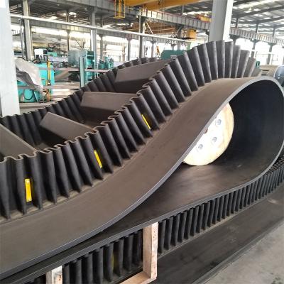 China Cintura transportadora lateral corrugada de cabo de aço de borracha de alta flexibilidade à venda