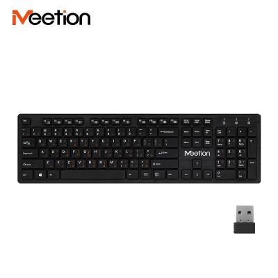 China Van de de Lage Prijs Zwart Manier Uiterst dun 2.4Ghz van MEETION WK841 de Ware grootte Draadloos Modieus Computertoetsenbord Van verschillende media voor Meisjes Te koop