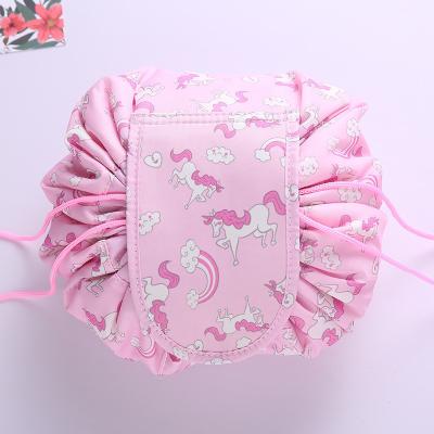 중국 유니콘 프린트 메이크업 가방 여행용 폴리에스테르 소재와 유니콘 디자인의 가방 판매용