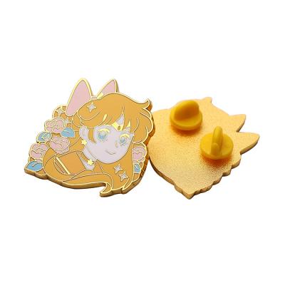 China Customized New Factory 3D Cartoon Cute Animal Lapel Metal Hard Enamel Pin for sale
