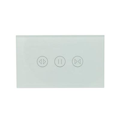 China Voice Control Via Amazon Alexa Zhilite Electric Curtain Switch WiFi Crystal Glass Touch Smart Shutter Remote Control Switch for sale