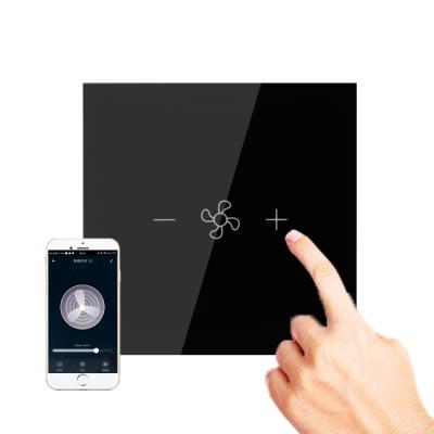 China Tuya Life Smart App WiFi Ceiling Propeller Speed Controller Remote Control Switch 86*86*34 (EU) for sale