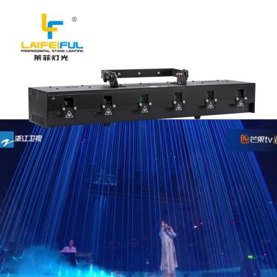 China Single club laser 6 lens lightful RGB lens laser 18w heads 18w scanner bar disco laser animation light for sale