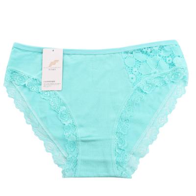 China New Type Antibacterial Nice Underwear Breathable Comfort Waist Mid Cotton Soft Women Lace Up Panties for sale