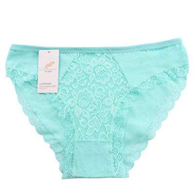 China New Type Antibacterial Nice Underwear Breathable Comfort Waist Mid Cotton Soft Women Lace Up Panties for sale