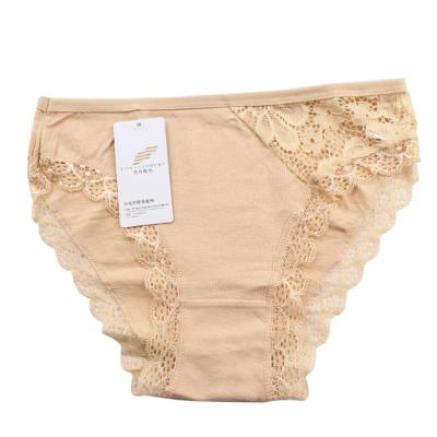 China Fashion Antibacterial Hollow Out Flower Lace Fabric Thin And Comfortable Underwear Women Sexy Panties for sale