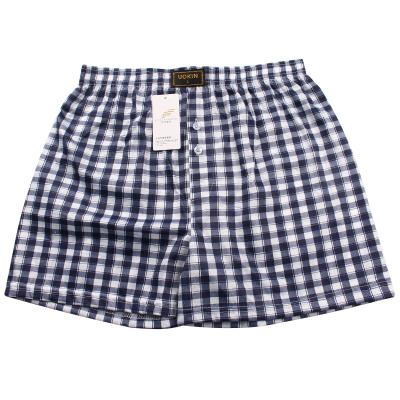 China Antibacterial Men's Underwear Polyester Men's Bag Arrow Shorts Wholesale Casual Plaid Boxer Shorts for sale