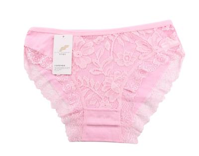 China New Custom Type Antibacterial Soft Breathable Mid Waist Comfort Cotton Women Nice Underwear Lace Up Panties for sale