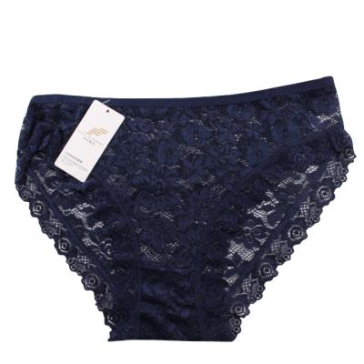 China Fashion Antibacterial Hollow Out Flower Lace Fabric Thin And Comfortable Underwear Women Sexy Panties for sale