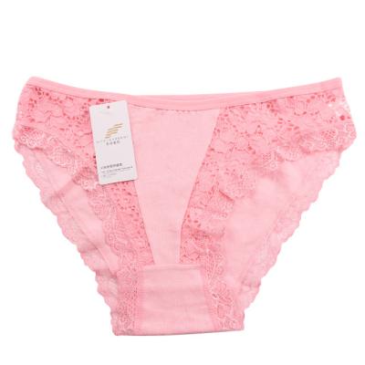 China New Custom Type Antibacterial Soft Breathable Mid Waist Comfort Cotton Women Nice Underwear Lace Up Panties for sale
