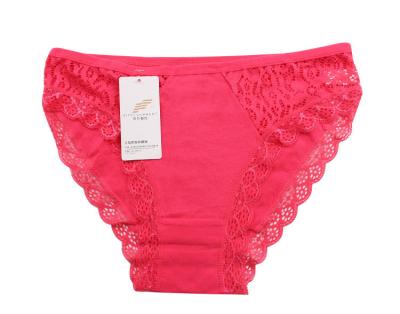China Antibacterial fashion hollow flower lace fabric thin and comfortable underwear women sexy panties for sale